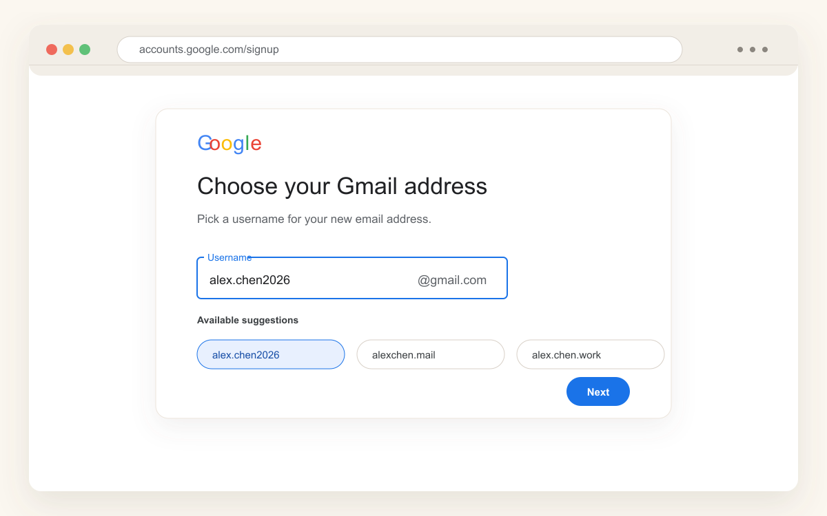 电脑版设置 Gmail 用户名